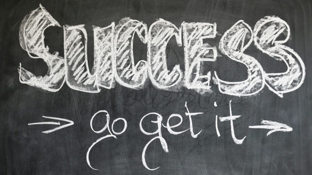 pexels-photo-21696 Motivational chalkboard with 'Success - go get it' written in chalk.
